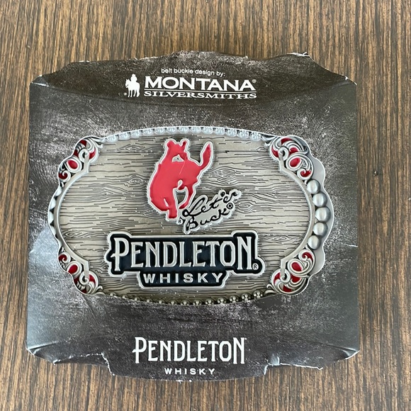 PRICE FIRM. MONTANA SILVERSMITHS PENDLETON WHISKEY 2023 WESTERN BELT BUCKLE - Picture 7 of 7